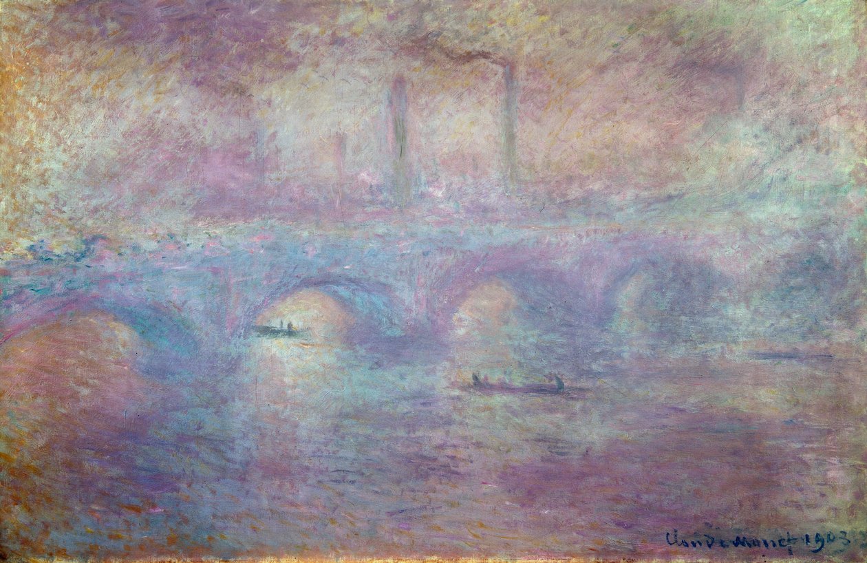 Waterloo Bridge, Tåkeeffekt, 1903 av Claude Monet