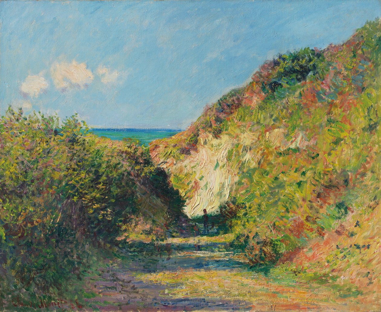 Den sunkne stien, 1882 av Claude Monet