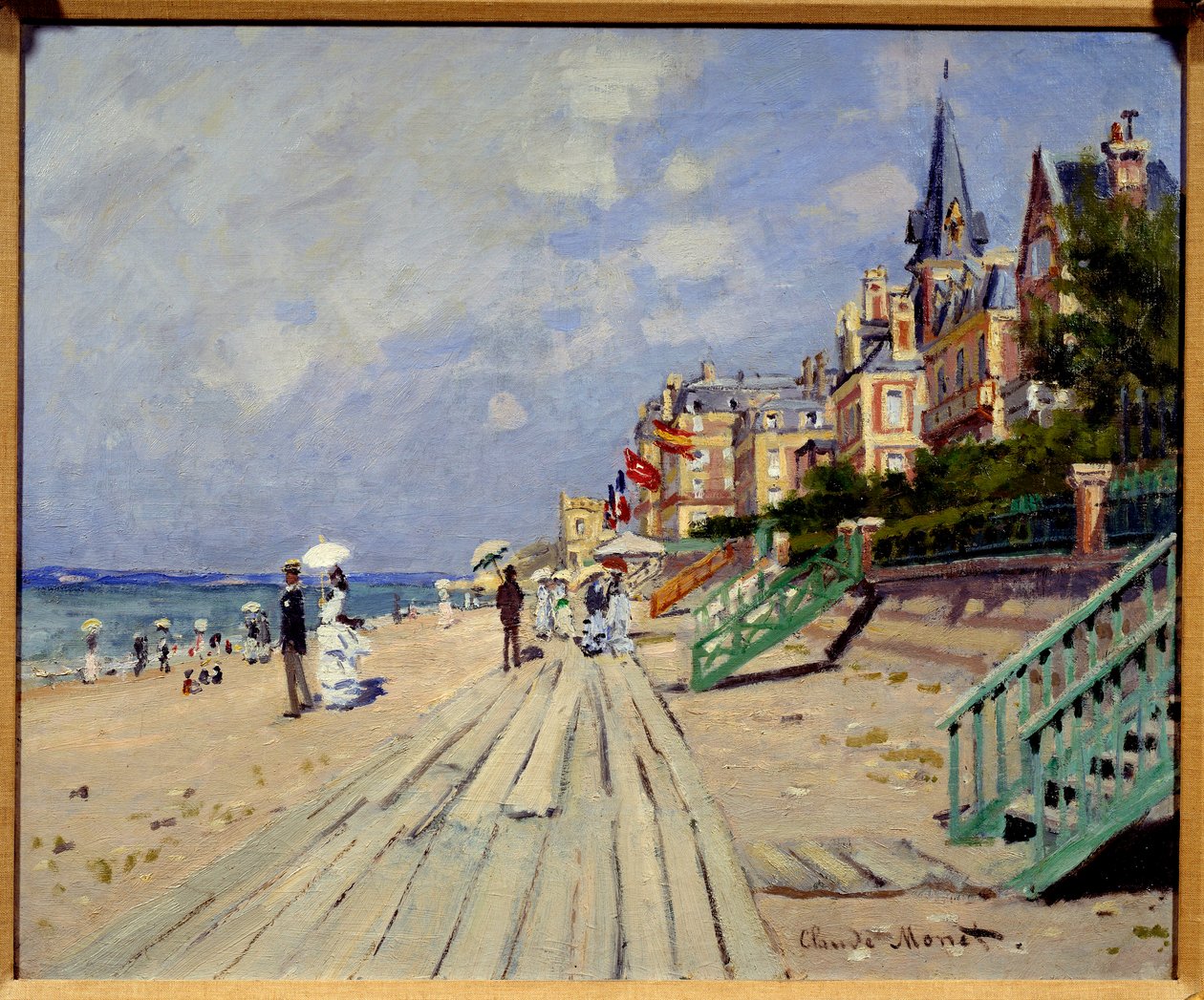 Trouville-stranden. Maleri av Claude Monet (1840-1926) av Claude Monet