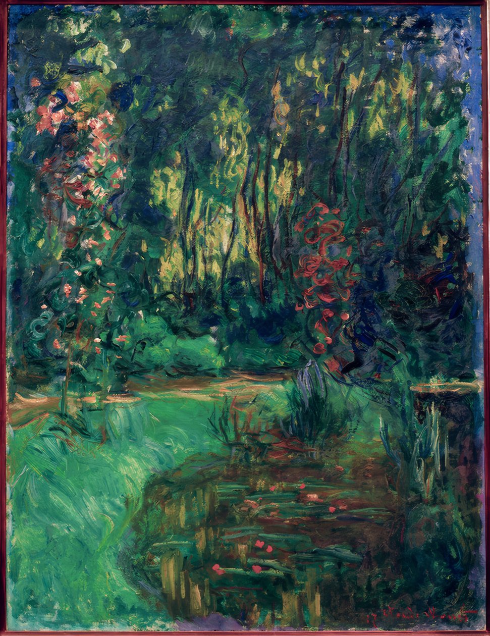 Et hjørne av Giverny-dammen av Claude Monet