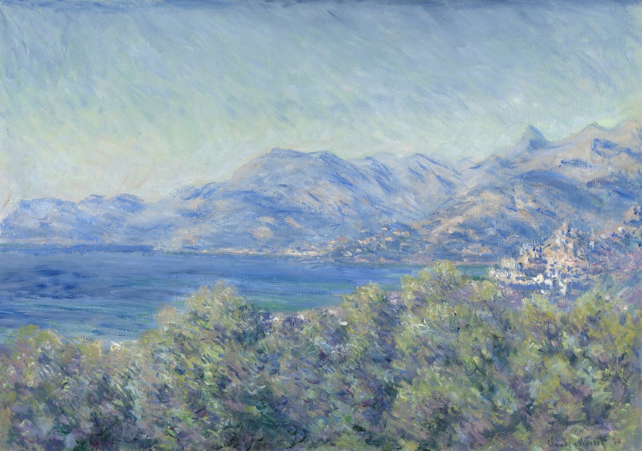 Utsikt over Ventimiglia av Claude Monet