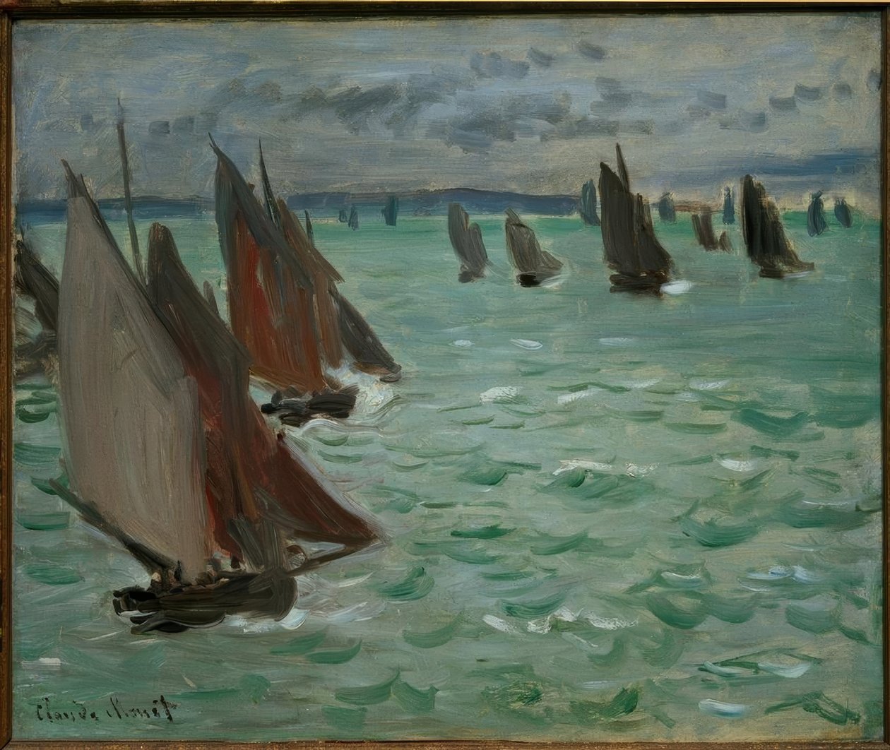 Seilbåter til sjøs av Claude Monet