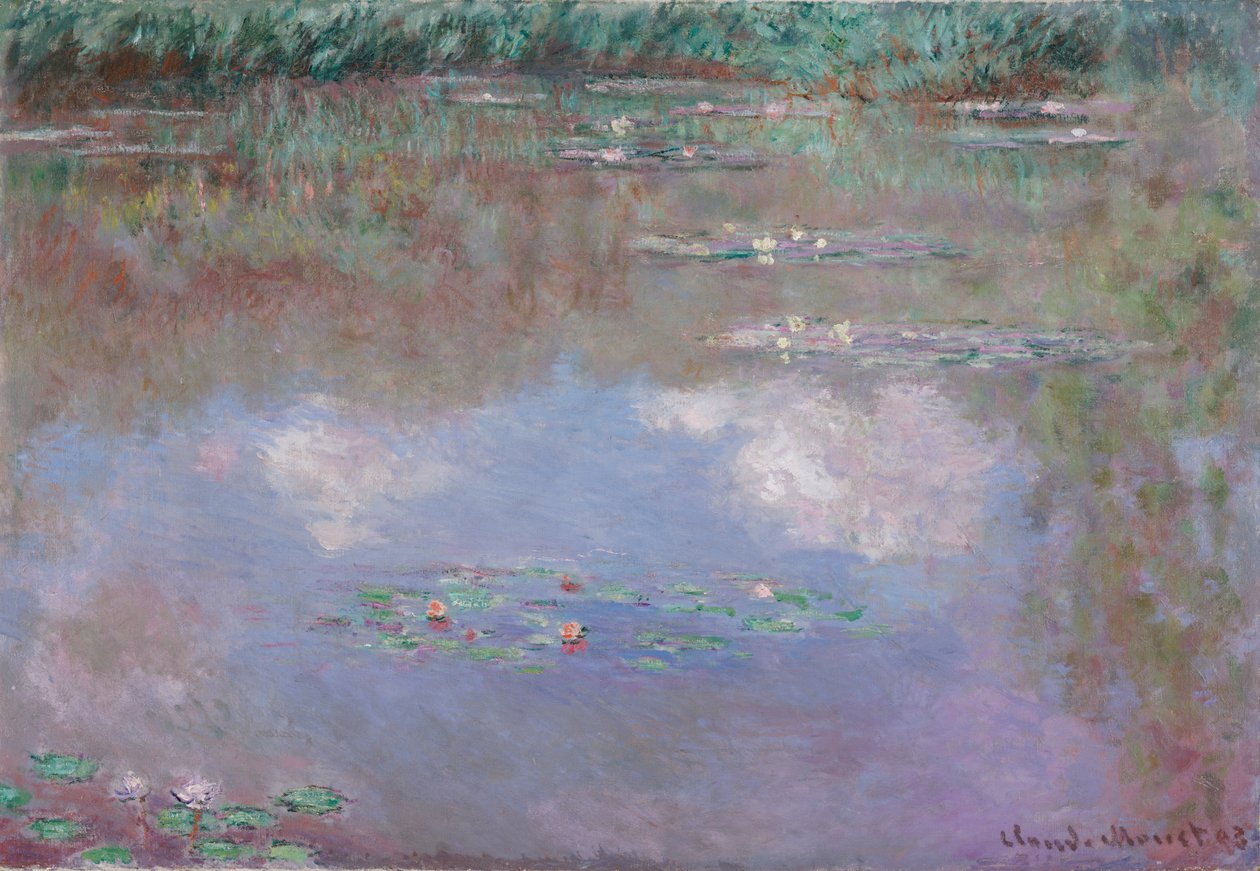 Vannliljer, skyen, 1903 av Claude Monet