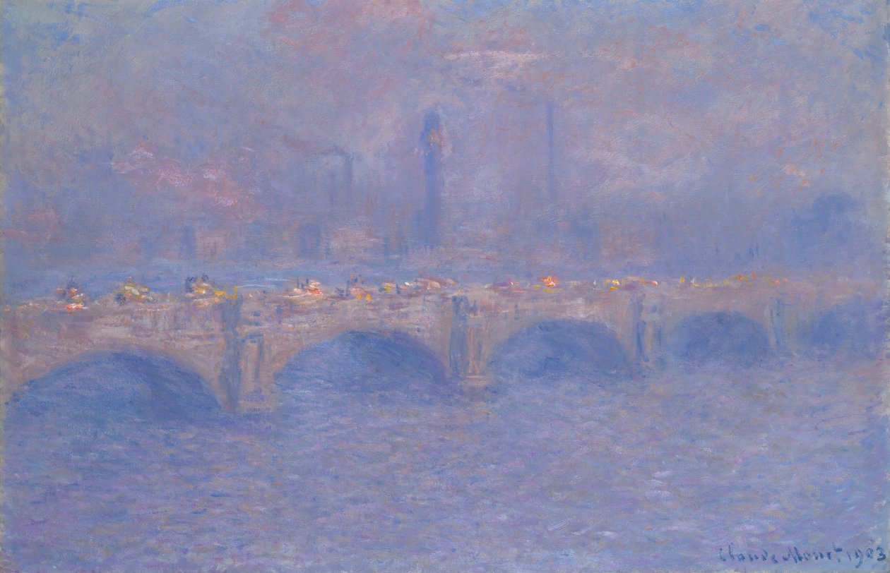 Waterloo Bridge, Sollyseffekt av Claude Monet