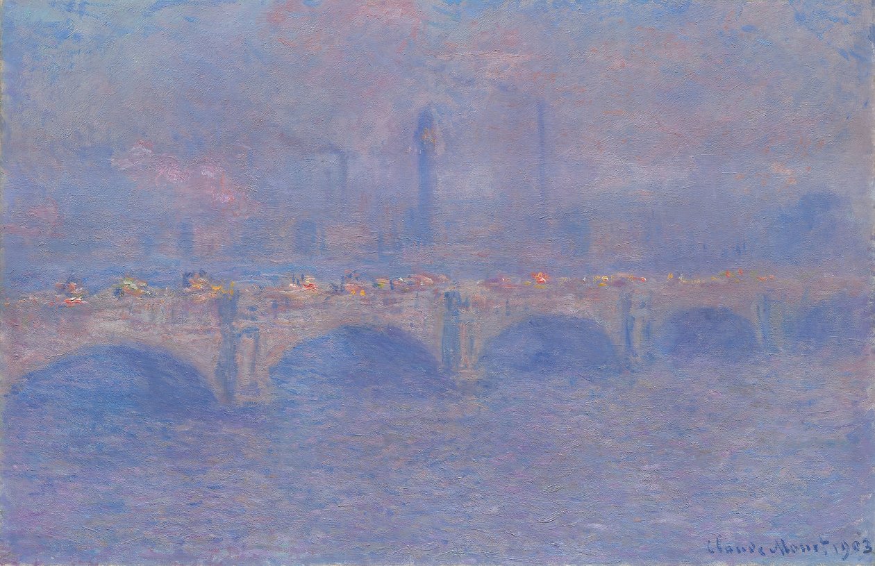 Waterloo Bridge, Sollyseffekt av Claude Monet