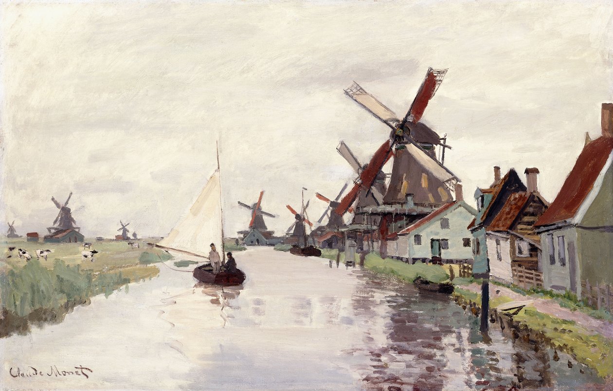 Vindmølle i Holland, 1871 av Claude Monet