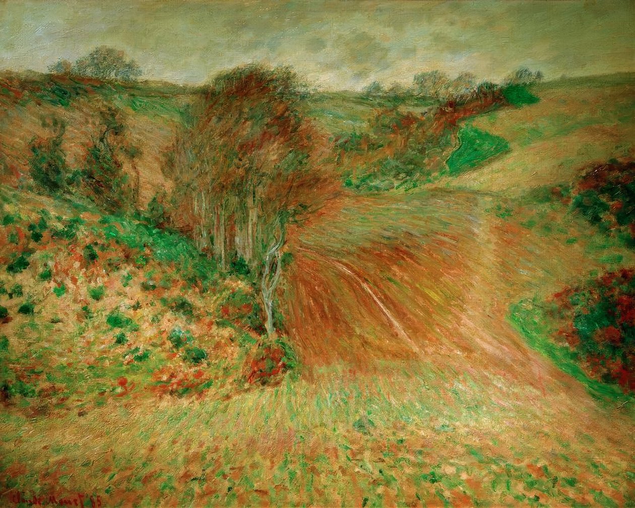 Vinterlandskap nær Etretat av Claude Monet