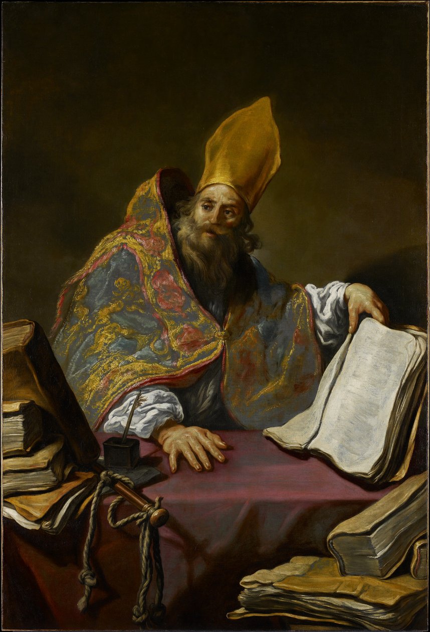 St. Ambrosius, ca. 1623-25 (olje på lerret) av Claude Vignon