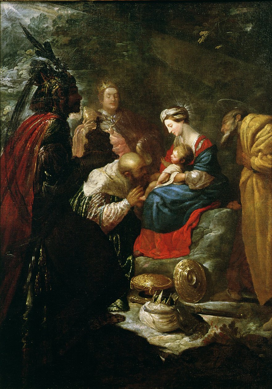 The Adoration of the Magi, ca. 1619 av Claude Vignon