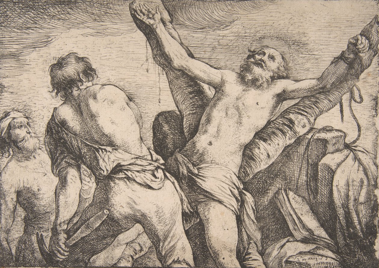 The Martyrium of Saint Andrew, 1623. av Claude Vignon