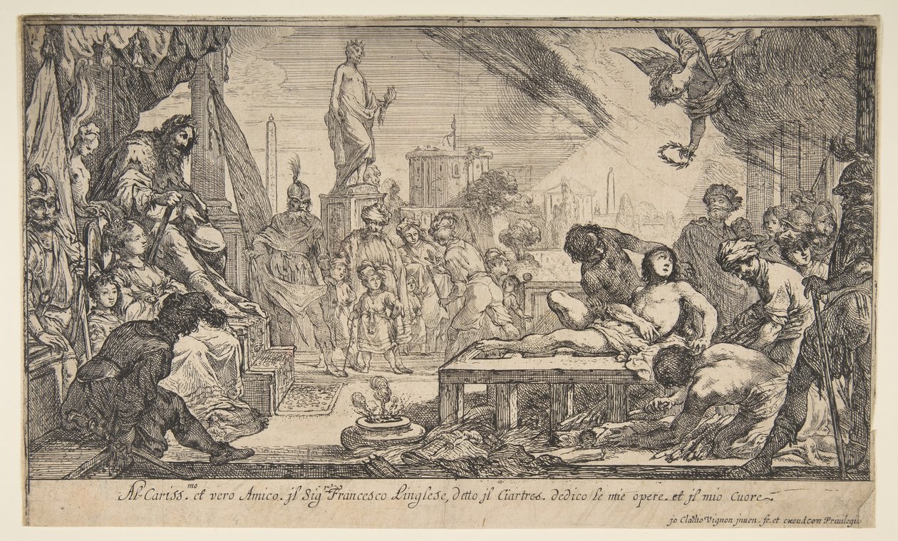 The Martyrdom of St. Lawrence, ca. 1627. av Claude Vignon