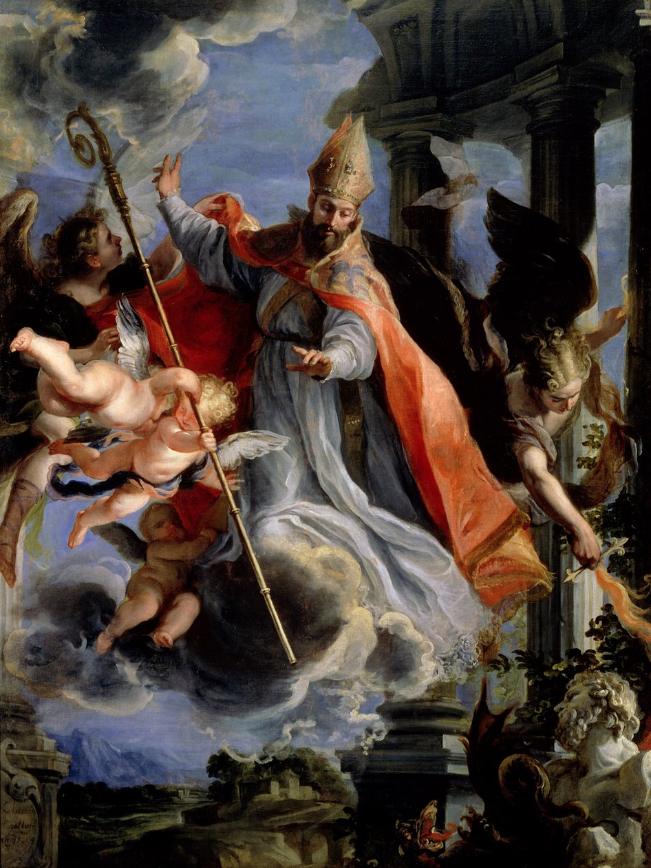 St. Augustins triumf (354-430) 1664 av Claudio Coello