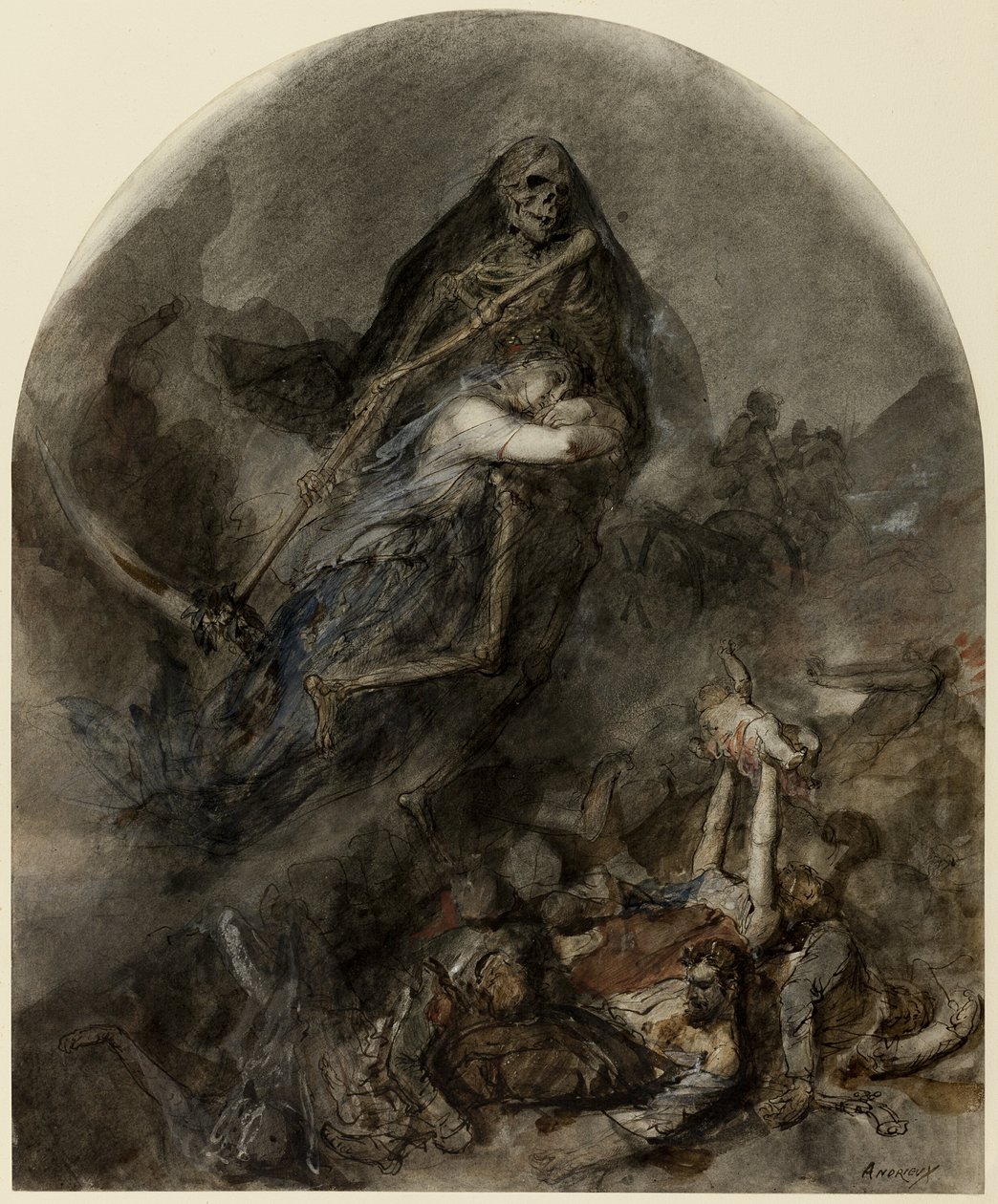 Allegori om døden av Clément Auguste Andrieux