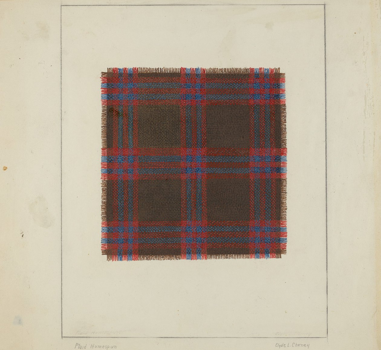 Pledd hjemmespunnet av Clyde L. Cheney