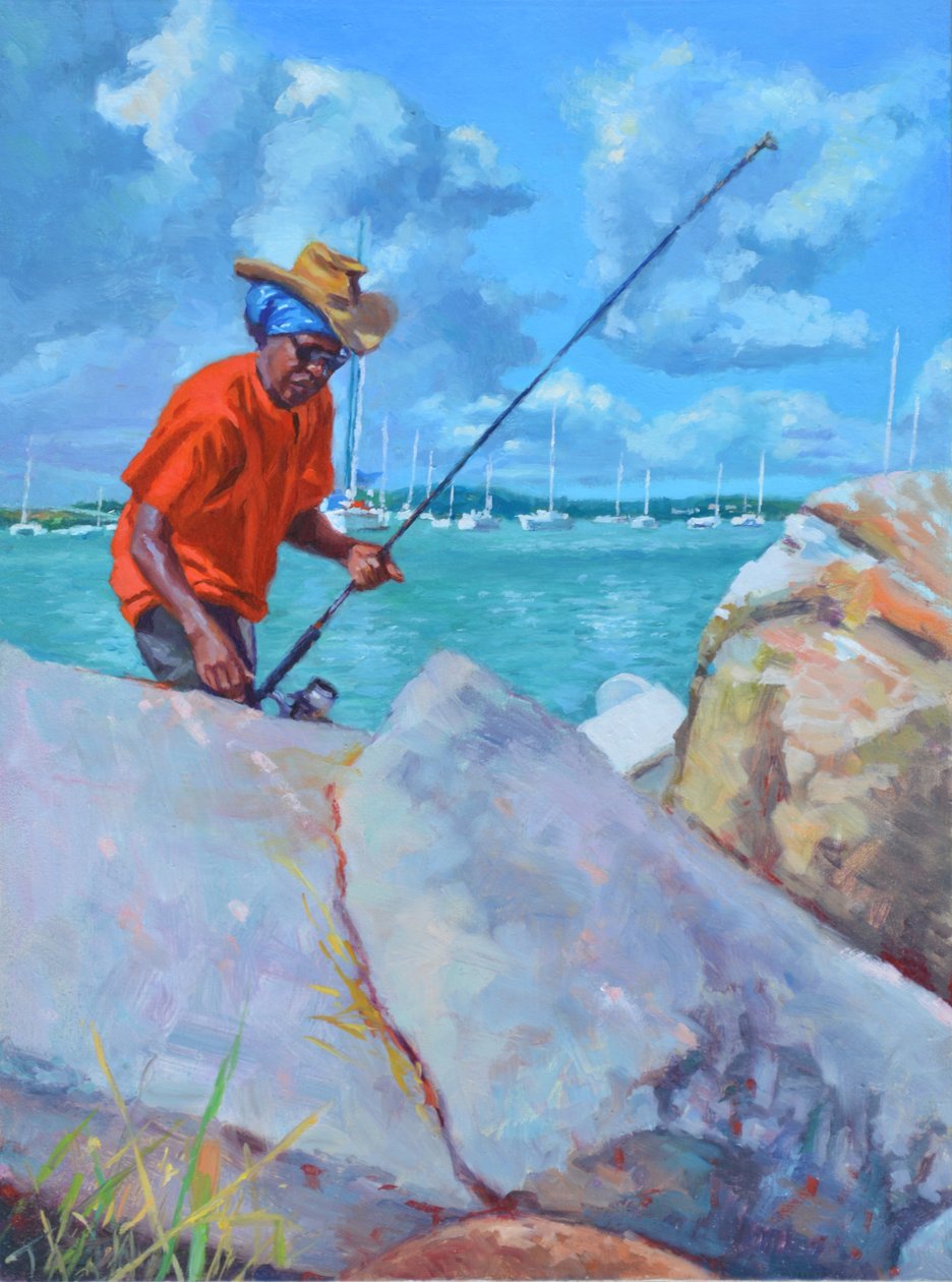 Red Fisherman, 2019 av Colin Bootman