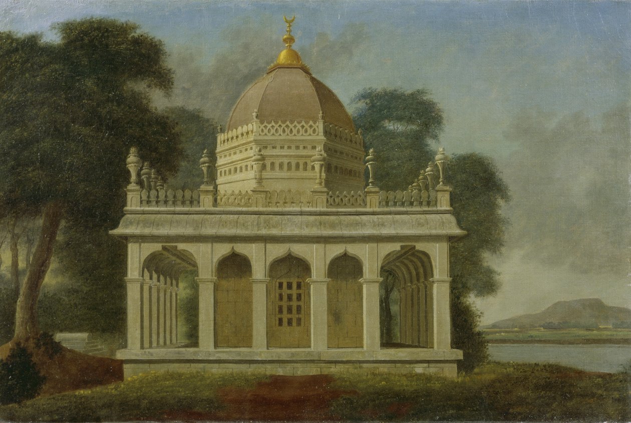 Mausoleum ved Outatori nær Trichinopoly, ca. 1788 av Colonel Francis Swain Ward