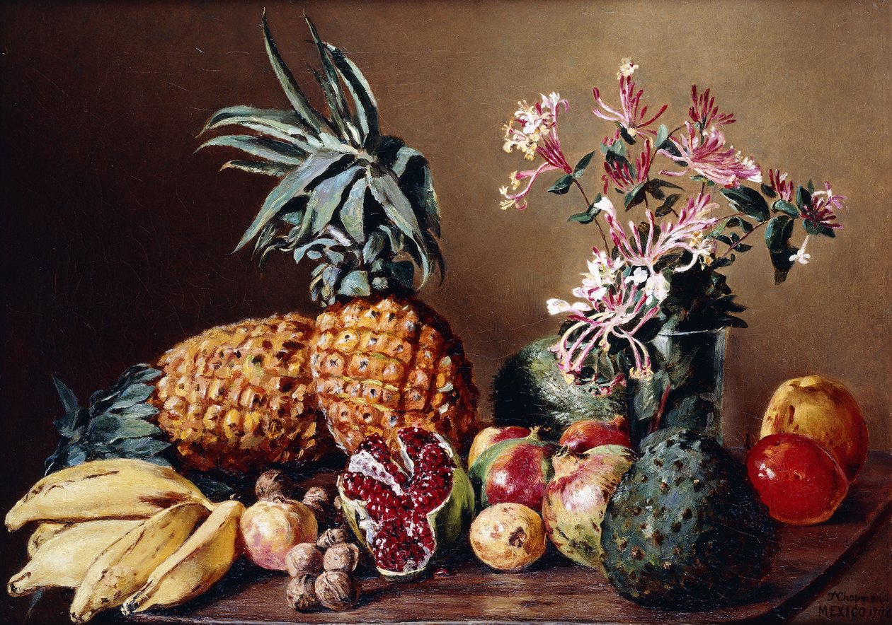Stilleben med ananas, 1908 av Conrad Wise Chapman