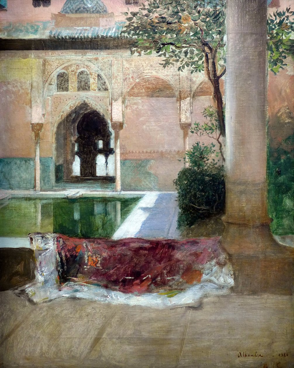Gårdsplassen til Alhambra i Granada, 1880 av Constant