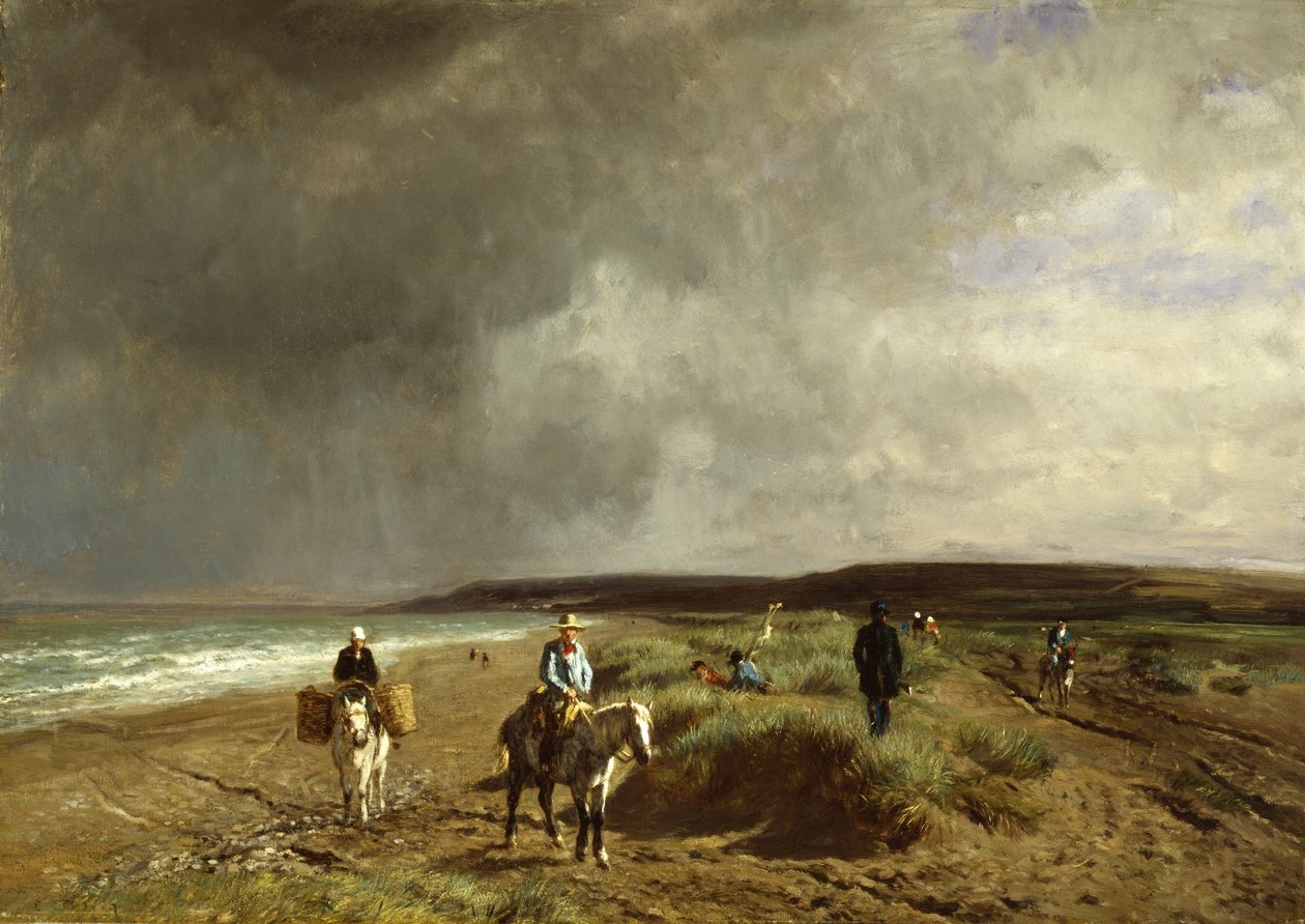Kyst nær Villers, ca. 1859 av Constant Emile Troyon