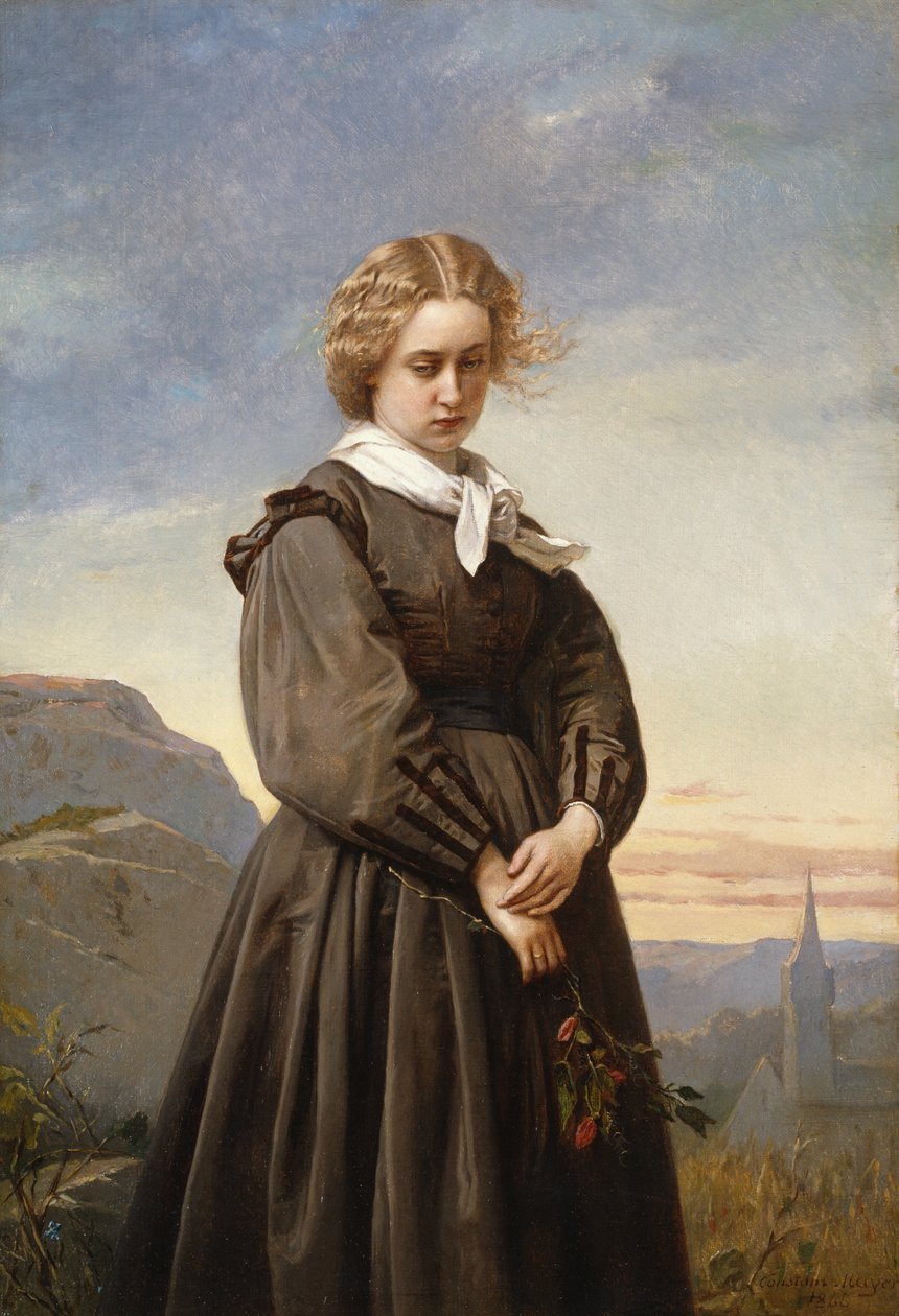 Kjærlighetens melankoli, 1866. av Constant Mayer