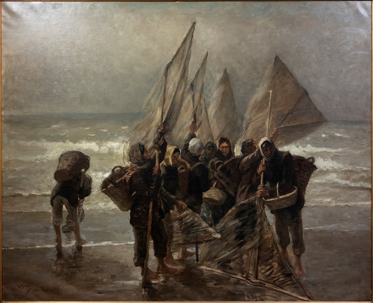 Rekefiskere ved Mariakerke av Constantin Emile Meunier