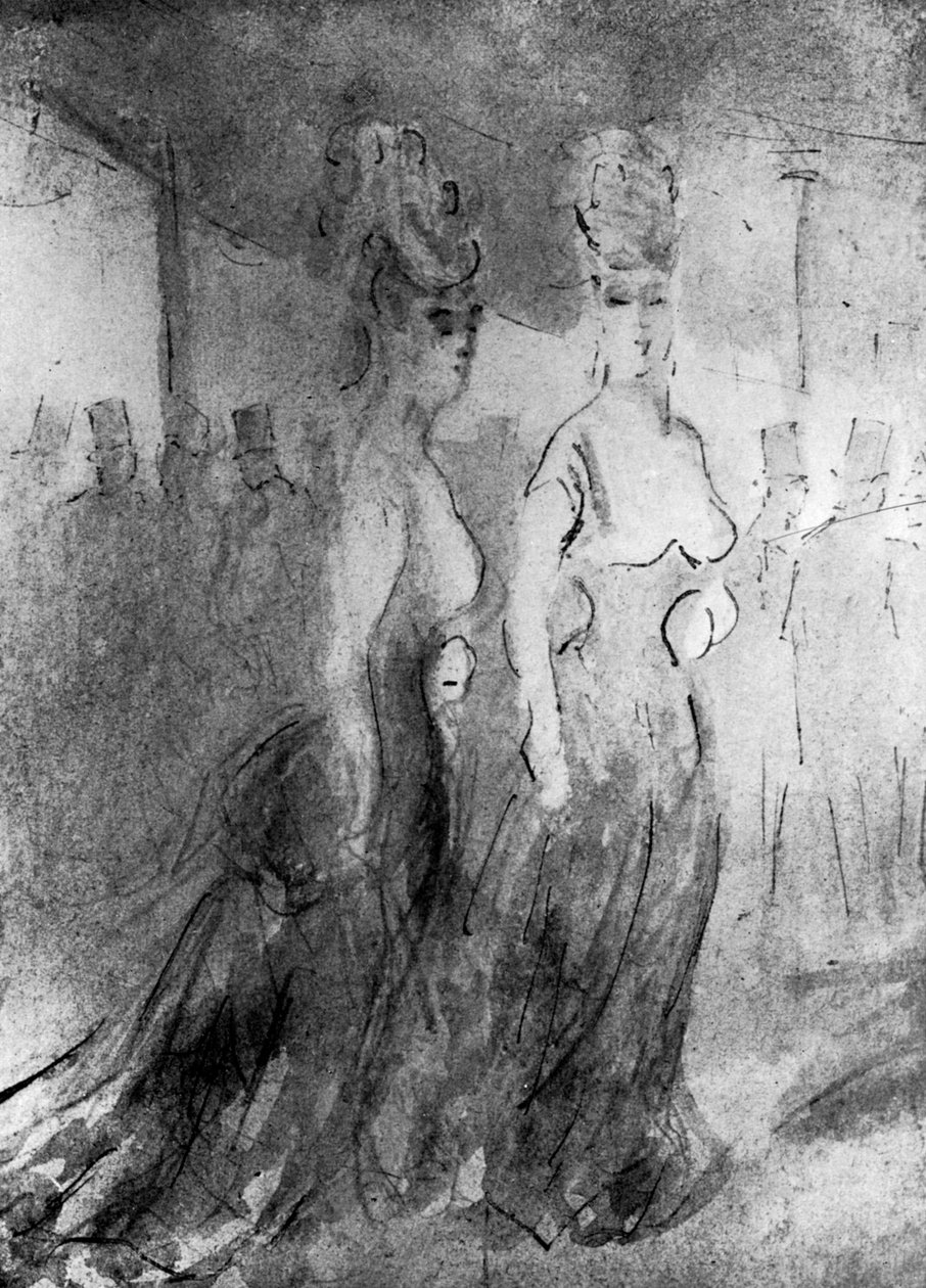 Two Elegantes, 1800-tallet, 1930. av Constantin Guys