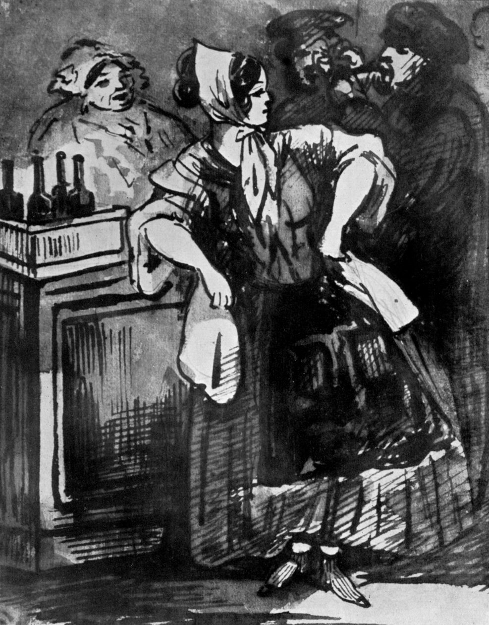 Le Comptoir, 1800-tallet, 1930. av Constantin Guys
