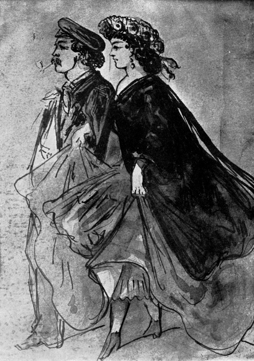 The Pipe, 1800-tallet, 1930. av Constantin Guys