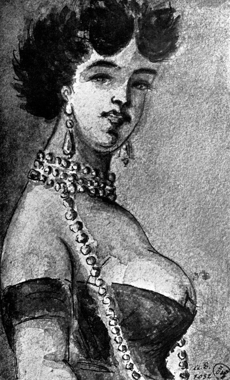 Kvinne, 1800-tallet, 1930. av Constantin Guys