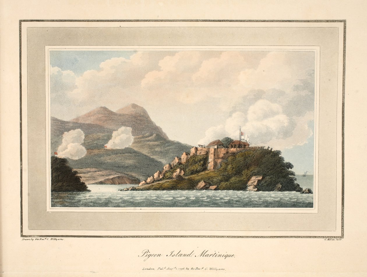 Pigeon Island, Martinique, illustrasjon fra 