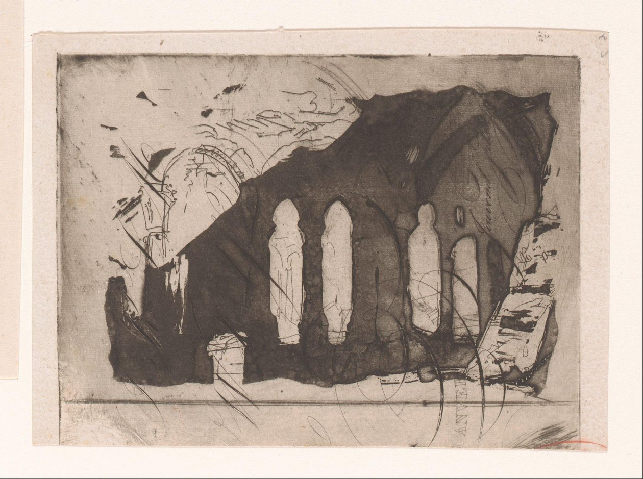 Ruiner av et kloster av Corneille Seghers
