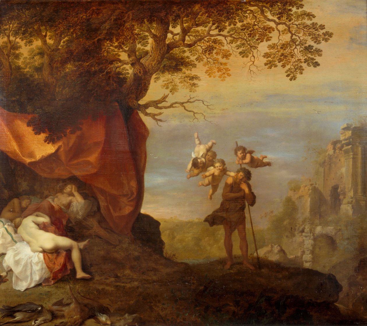 Cimon og Iphigenia av Cornelis van Poelenburch