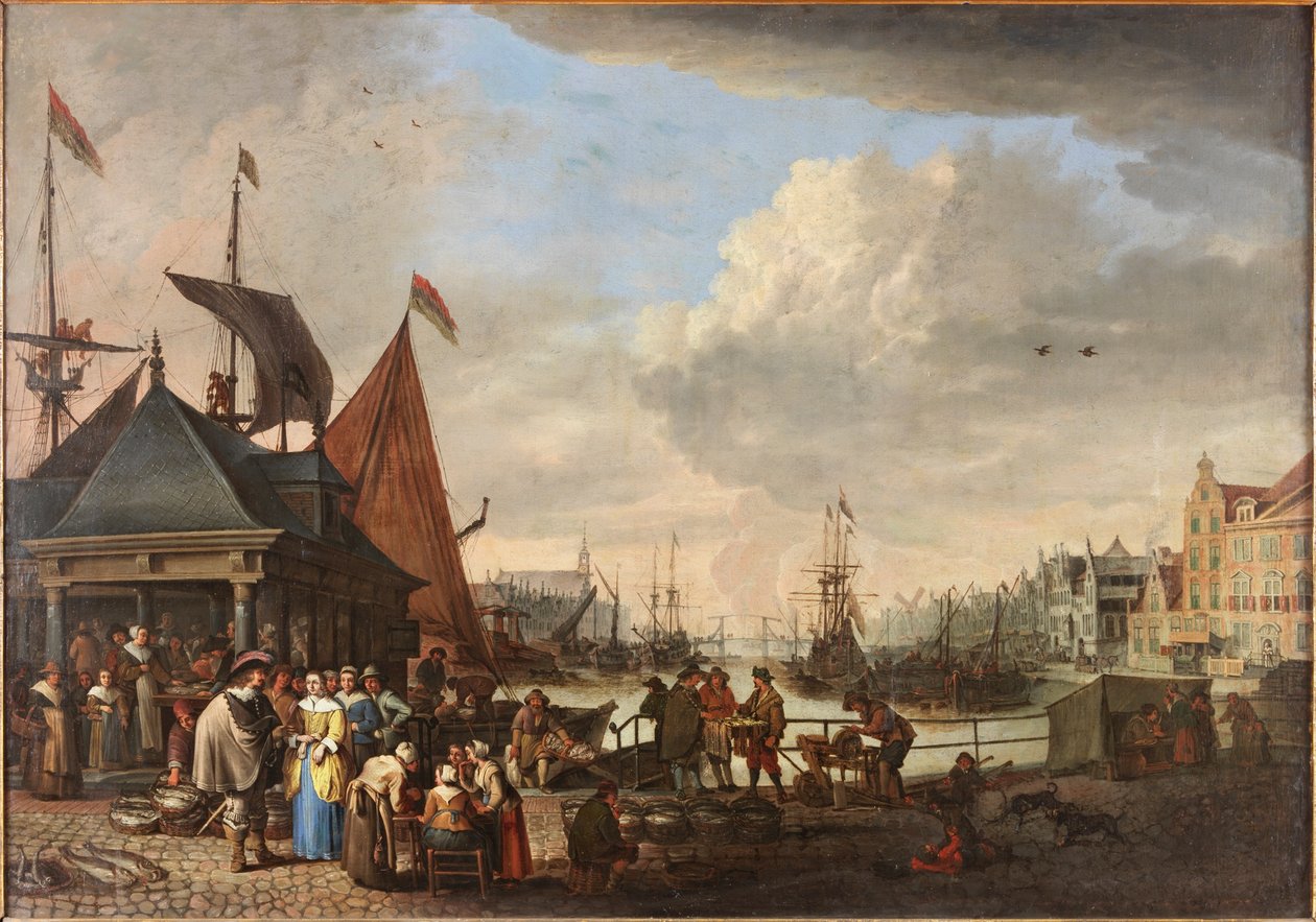 Et fiskemarked av Cornelis Beelt