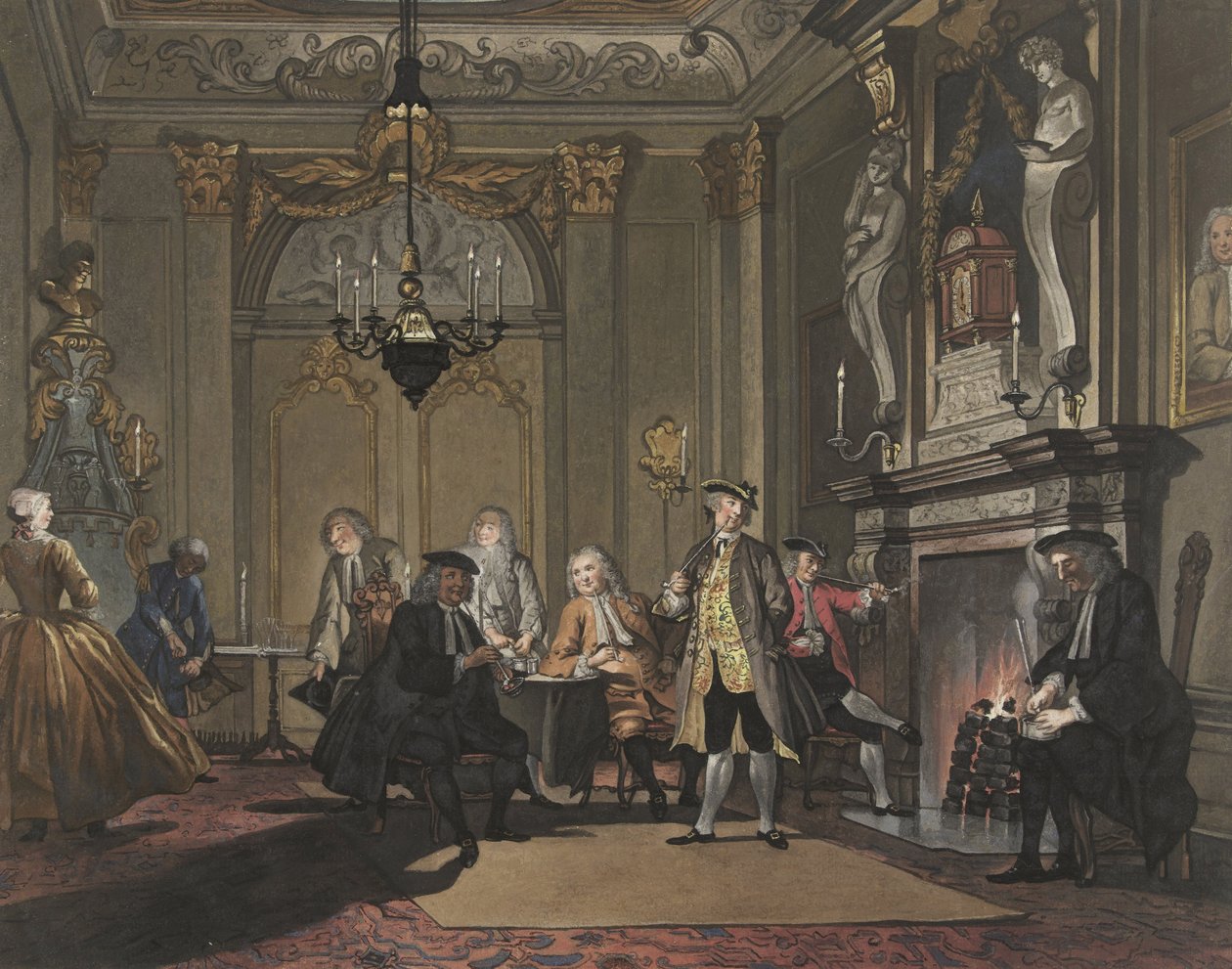 Ingen snakket av Cornelis (after) Troost