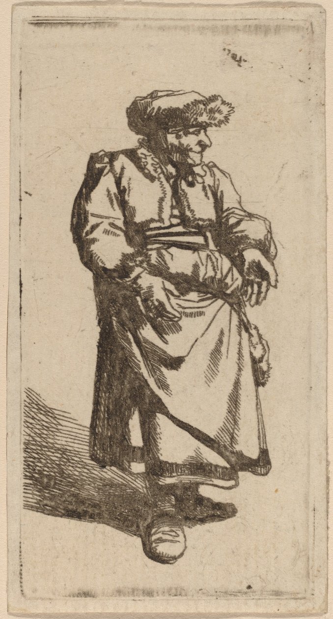 Gammel kvinne står av Cornelis Pietersz Bega