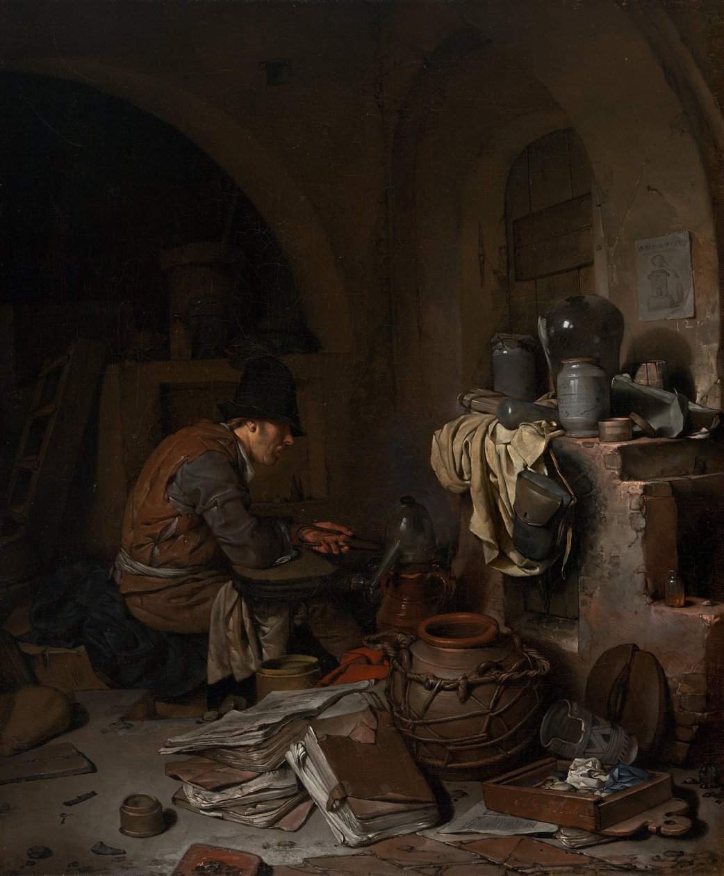 Alkymisten, 1663. av Cornelis Pietersz Bega