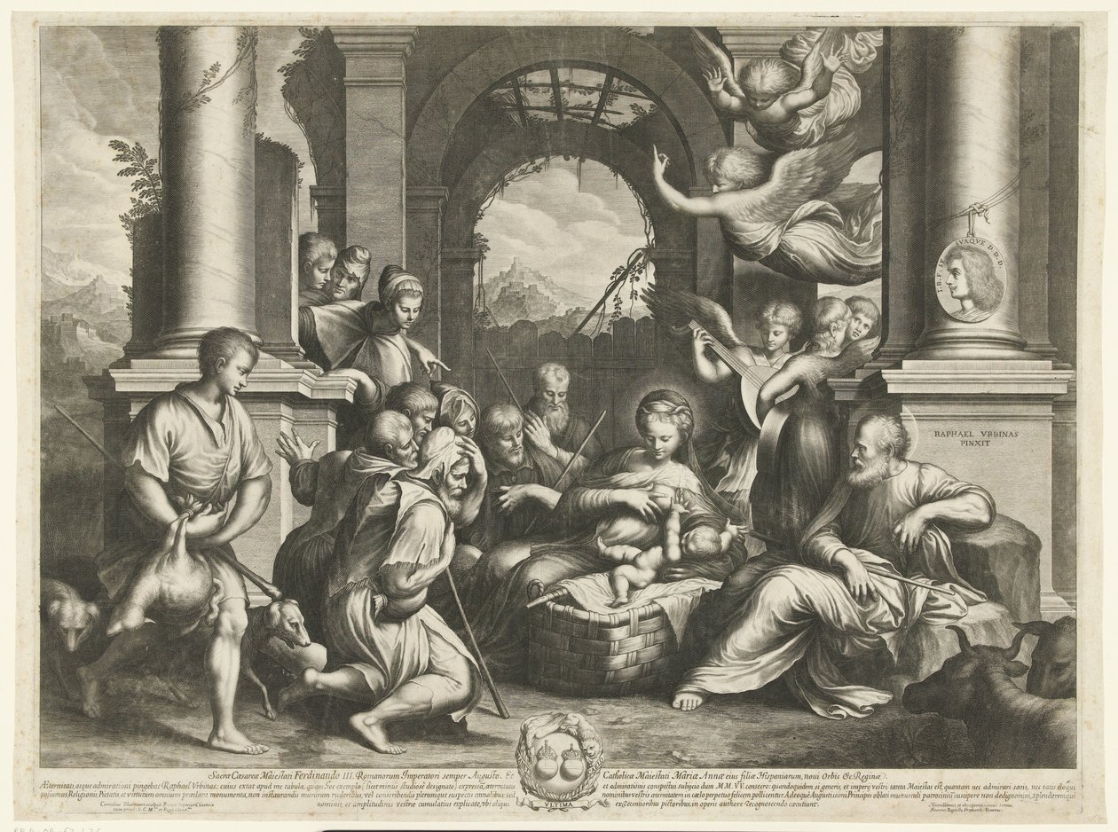 Tilbedelse av hyrdene av Cornelis Bloemaert (II)