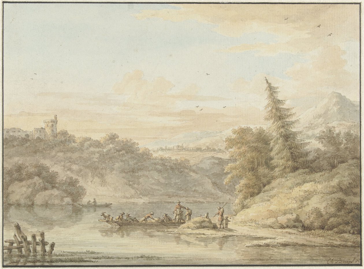 Elvelandskap av Cornelis Buys