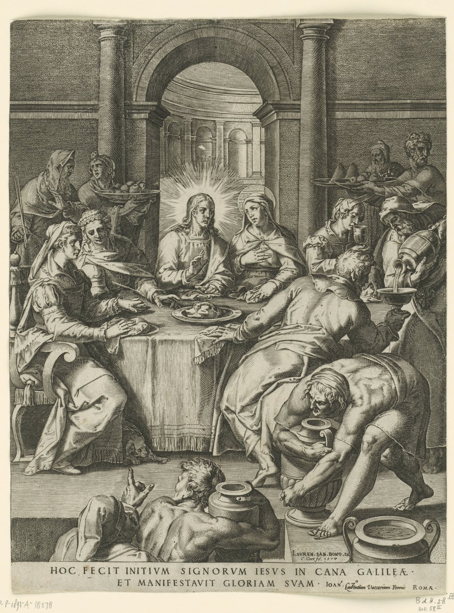 Bryllup på Cana av Cornelis Cort