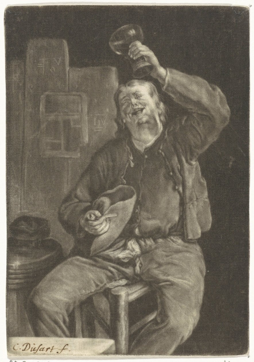 smilende drikker av Cornelis Dusart