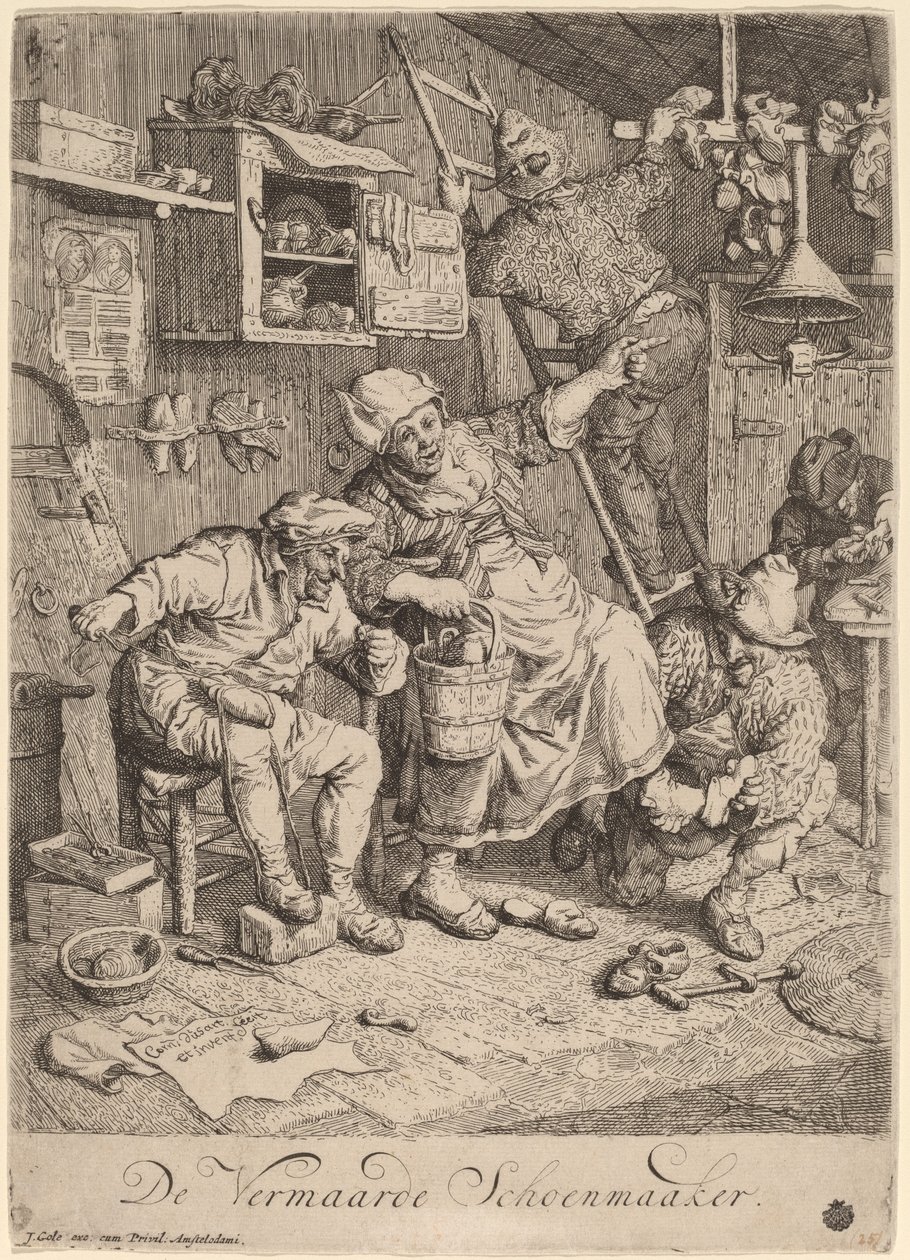 Den glade skomakeren av Cornelis Dusart