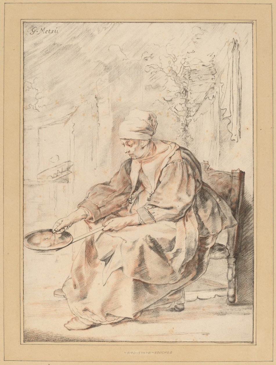 Pannekakekvinne av Cornelis Ploos van Amstel