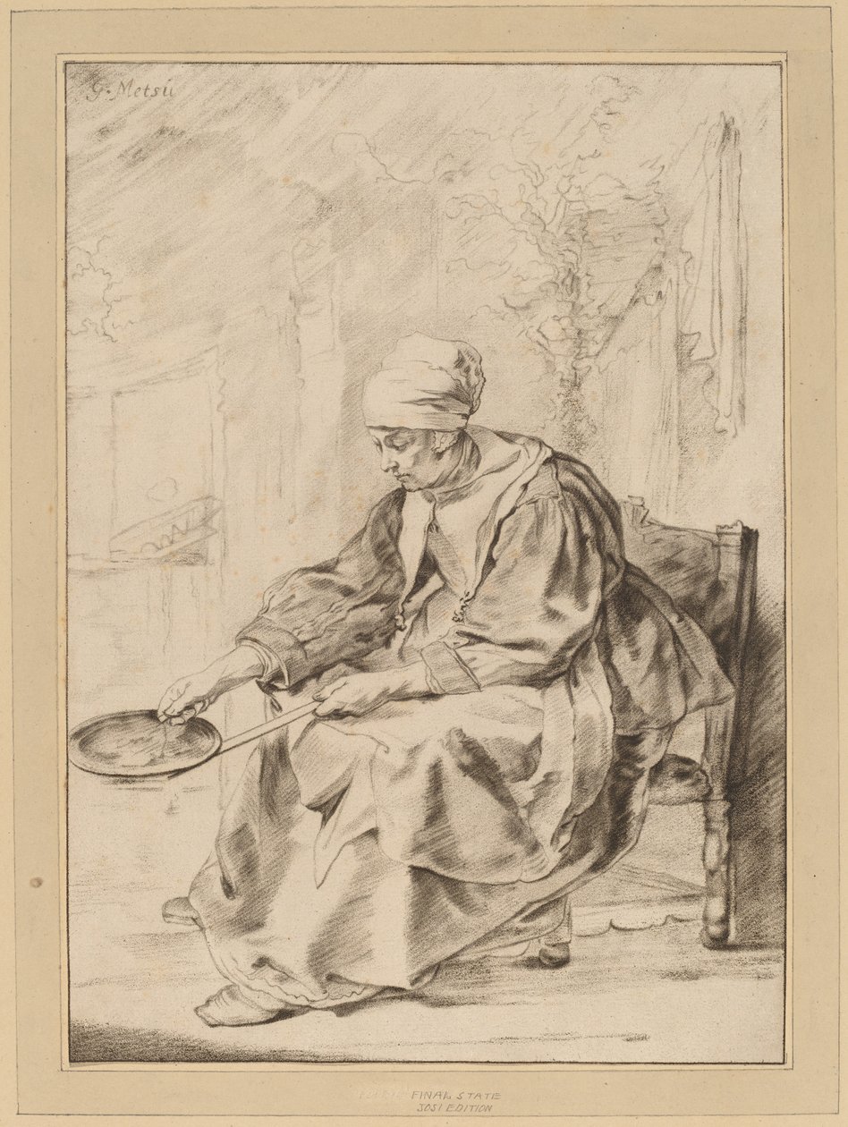 Pannekakekvinne av Cornelis Ploos van Amstel