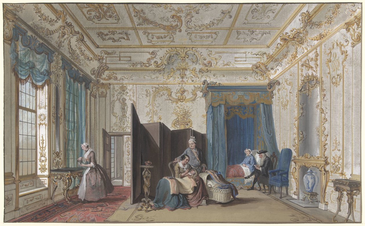 fødestue av Cornelis Troost