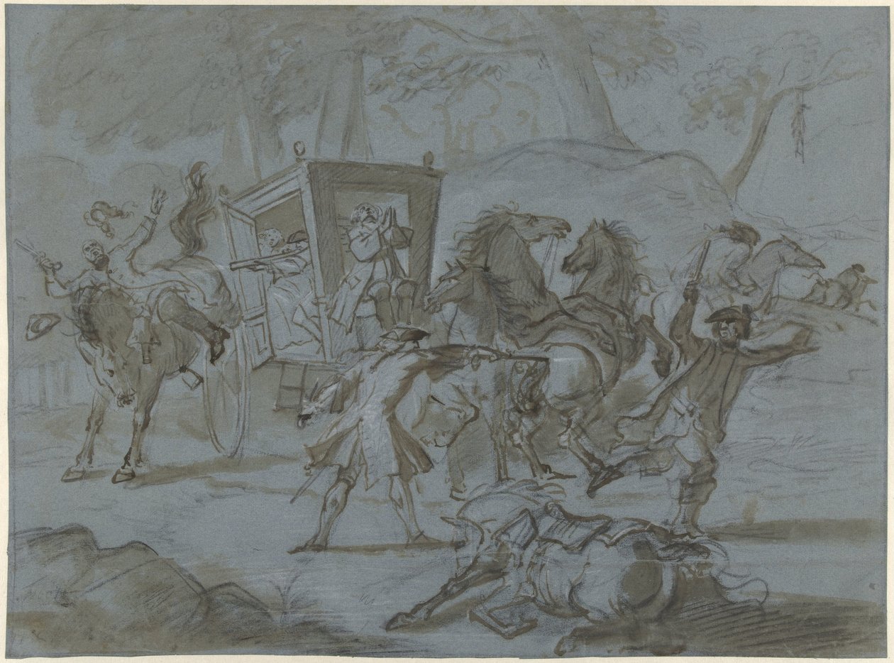 Ran på en vogn av Cornelis Troost