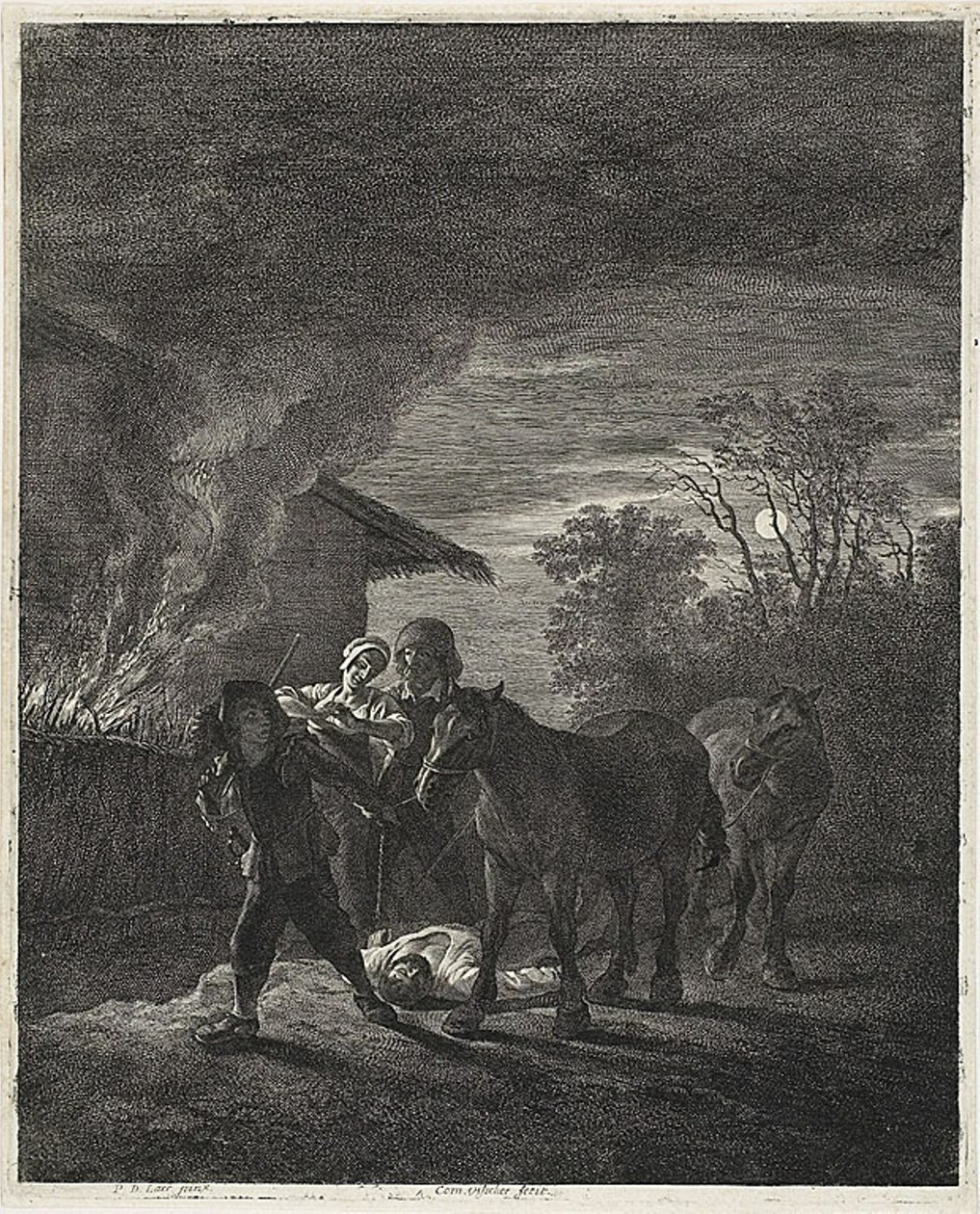 En måneskinnsscene av Cornelis Visscher