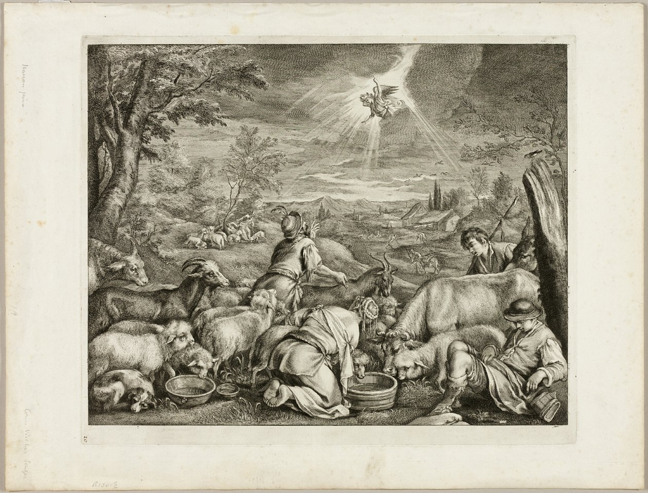 Engelen påskynder Abraham av Cornelis Visscher