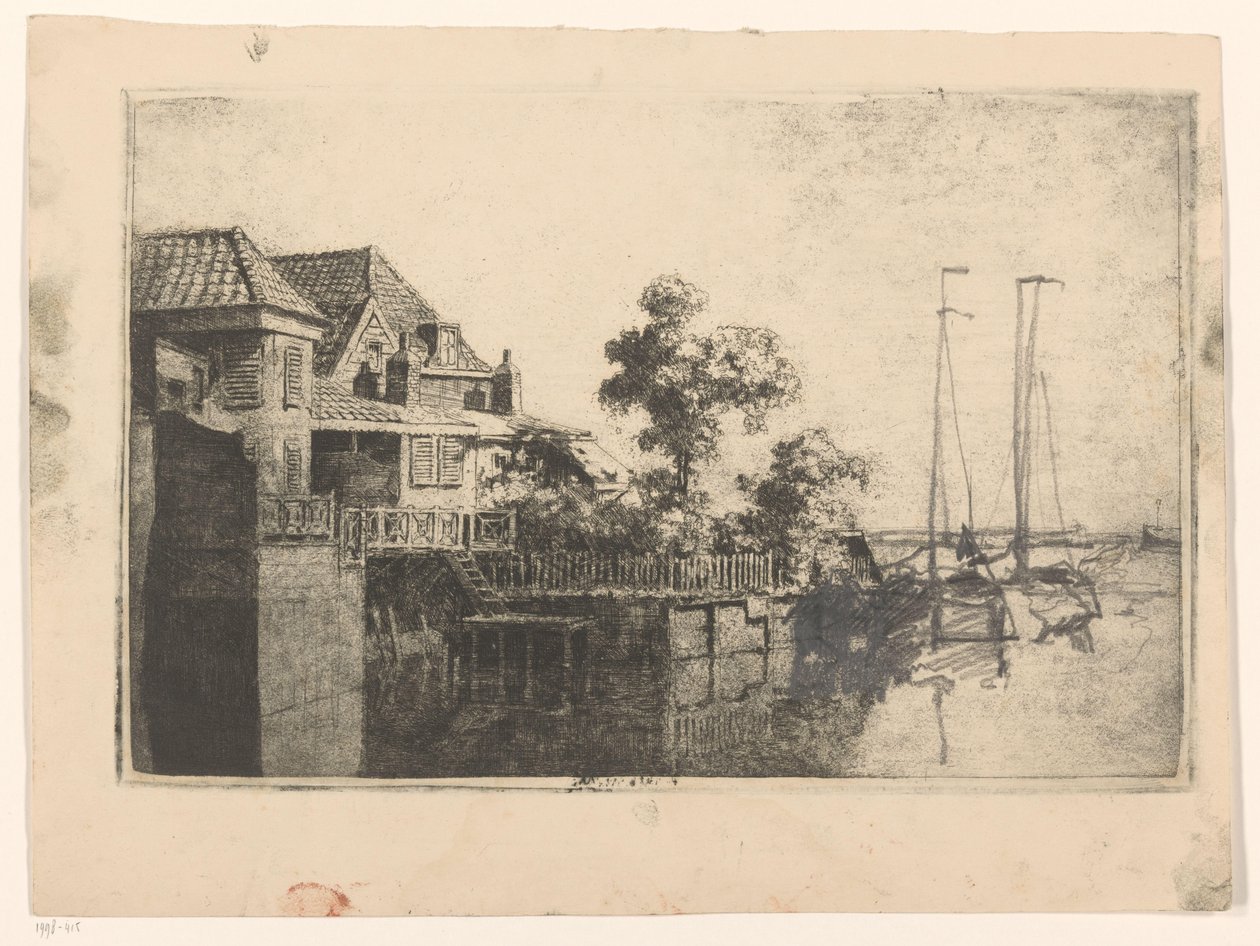 Hus på vannet av Cornelis Vreedenburgh