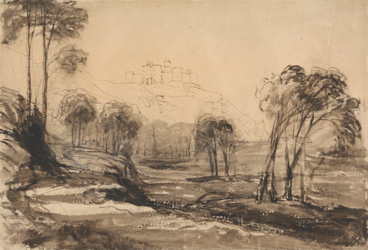 Harlech slott av Cornelius Varley