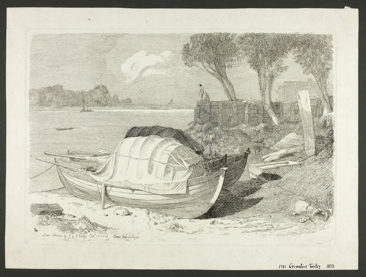 Shored båter av Cornelius Varley